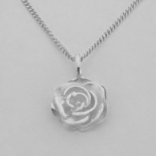 Wild Rose Silver Pendant