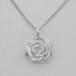 Wild Rose Silver Pendant